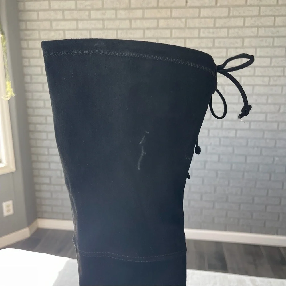Stuart Weitzman Boots Chalet City Lug Sole Over The Knee Boots Size 9 Black